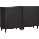 Kreveta s ladicama 2 pcs Crna 60 x 33 x 75 cm Čvrsto drvo manga | Eponuda.ba