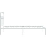 Metalni okvir za krevet s uzglavljem bijeli 90x200 cm | shoptok.hr