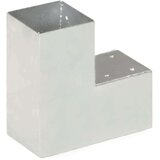 vidaXL Spojniki za stebre 4 kosi L oblike pocinkana kovina 91x91 mm | Shoptok.si
