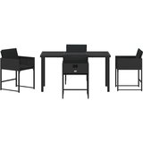  Vrtni set za objed 5 kom. Crna poliratan | shoptok.hr