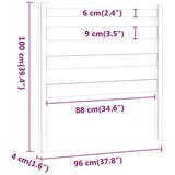  Uzglavlje za krevet crno 96 x 4 x 100 cm od masivne borovine | shoptok.hr