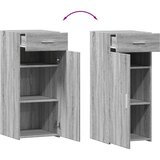  Komoda siva boja hrasta 40 x 42,5 x 93 cm od konstruiranog drva | Eponuda.com
