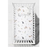 dinozor greymustardbrown ranforce baby fitted sheet set  dinozor greymustardbrown ranforce baby fitted sheet set Slike