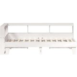  Krevet s regalom za knjige bez madraca bijeli 90x190cm borovina | shoptok.hr
