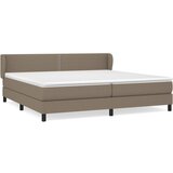 Maison Chic Box spring postelja - Vzmetna postelja z vzmetnico taupe 200x200 cm blago SL7515, (21886846) | Shoptok.si