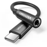 Adapter za slušalice USB-C na 3.5mm 10cm crni