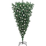 vidaXL Odljeveni Umjetni Božićni Drvo s Lopticama Zelena 210 cm PVC | shoptok.hr