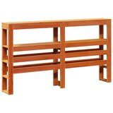 vidaXL vzglavje s policami voščeno rjava 140 cm trdna borovina, (21290869) | Shoptok.si