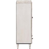  Visoka ploča Bijelo 60 x 33,5 x 100 cm Čvrsto drvo manga | shoptok.hr