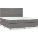  The Living Store Box spring postelja z vzmetnico temno siva 160x200 cm blago - Box Spring Postelja, (21502800) | Shoptok.si