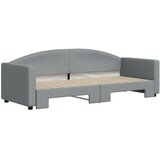  Dnevni krevet na razvlačenje svjetlosivi 80 x 200 cm od tkanine | shoptok.hr