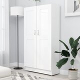 The Living Store Knjižna omara bela 82,5x30,5x150 cm iverna plošča - Knjižna Omarica, (21436941) | Shoptok.si