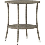  Vrtne stolice s naslonom 2 kom sa stolom sive boje poli ratan | shoptok.hr