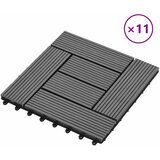  Pločice za decking 11 kom. Siva 30 x 30 cm WPC | shoptok.hr