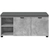  Klupa za hodnik s jastukom Betonski sivi 100 x 38 x 46 cm | shoptok.hr
