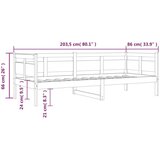  Dnevna postelja medeno rjava trdna borovina 80x200 cm, (20645323) | Shoptok.si