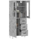  Visoka komoda siva betona 69,5x34x180 cm od konstruiranog drva | shoptok.hr