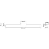 Open Design OR86140 - LED osvetljenje za ogledalo LUCE LED/12W/230V CCT 91,5 cm IP44 mesing | Eponuda.com