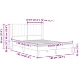  Krevetna konstrukcija s uzglavljem Crna 140 x 190 cm Baršun | shoptok.hr