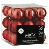 Mica Decorations Božićne kuglice (Svijetlo crvena, Plastika, Promjer: 6 cm, 27 Kom.) | shoptok.hr