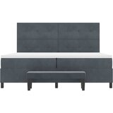  s opruga kutije Tamno siva 200 x 200 cm Baršun | shoptok.hr