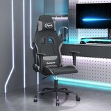  Gaming stol črno in svetlo sivo blago, (21378386) Cene