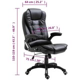  Uredska stolica od umjetne kože crna | shoptok.hr