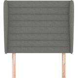  Uzglavlje s ušima tamnosivo 93x23x118/128 cm od tkanine | shoptok.hr