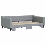 Dnevni krevet na razvlačenje svjetlosivi 100x200 cm od tkanine | shoptok.hr