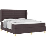  Krevet s opruga kutije Tamno smeđa 200 x 180 cm tkanina | shoptok.hr