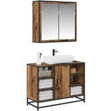 vidaXL Komplet pohištva za kopalnico 2 pcs Star les 80 x 33 x 60 cm | Shoptok.si