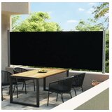  Zložljiva stranska tenda za teraso 600x160 cm črna | Shoptok.si