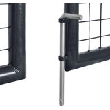 vidaXL mrežasta vrtna vrata od pocinčanog čelika 289 x 150 cm siva | shoptok.hr