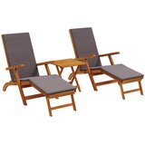  Ležaljka koja se može preklopiti i nagnuti 3 pcs Tamnosiva | Eponuda.com