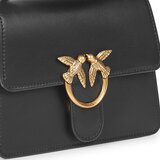 Pinko Torbe za čez ramo LOVE ONE TOP HANDLE MINI LIGHT VITELLO SETA Črna | Shoptok.si