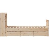 vidaXL Knjižna postelja brez vzmetnice 100x200 cm trdna borovina | Shoptok.si