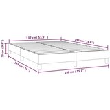  Za krevet s oprugama tamnosivi 140 x 190 cm od tkanine | shoptok.hr