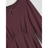 Sinsay Midi haljina s puf rukavima i nabiranjem, s viskozom | shoptok.hr