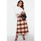 Trendyol Orange Plaid Winter Skirt | shoptok.hr