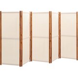 Sobna pregrada s 5 panela krem bijela 350 x 180 cm | shoptok.hr