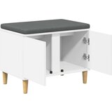 Klupa za hodnik s jastukom s pohranom Bijelo 60 x 38 x 46 cm | shoptok.hr
