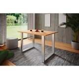 MID.YOU Pisalna Miza Lona, Barva Hrasta, Srebrna, 140x80cm | Shoptok.si