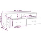 vidaXL TV ormarić smeđa boja meda 106 x 40 x 40 cm od masivne borovine | shoptok.hr