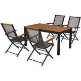 Gardenson VRTNA GARNITURA ITANOS aluminij barve grafita, naravne barve u