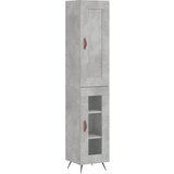Maison Chic Visoka omara - Komoda - Predalnik betonsko siva 34,5x34x180 cm inženirski les, (21721250) Cene