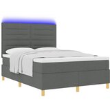 vidaXL LED Box Spring Krevet Tamno siva 160 x 200 cm tkanina | shoptok.hr
