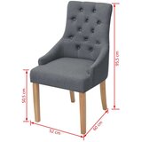  Blagovaonske stolice od tkanine 4 kom tamnosive | shoptok.hr
