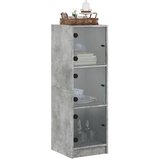 Visoka komoda sa staklenim vratima boja betona 35 x 37 x 109 cm | shoptok.hr