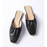Gemre Black ruched open-toe mules Aasiaat | Shoptok.si