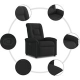  Naslonjač od tkanine crni | shoptok.hr